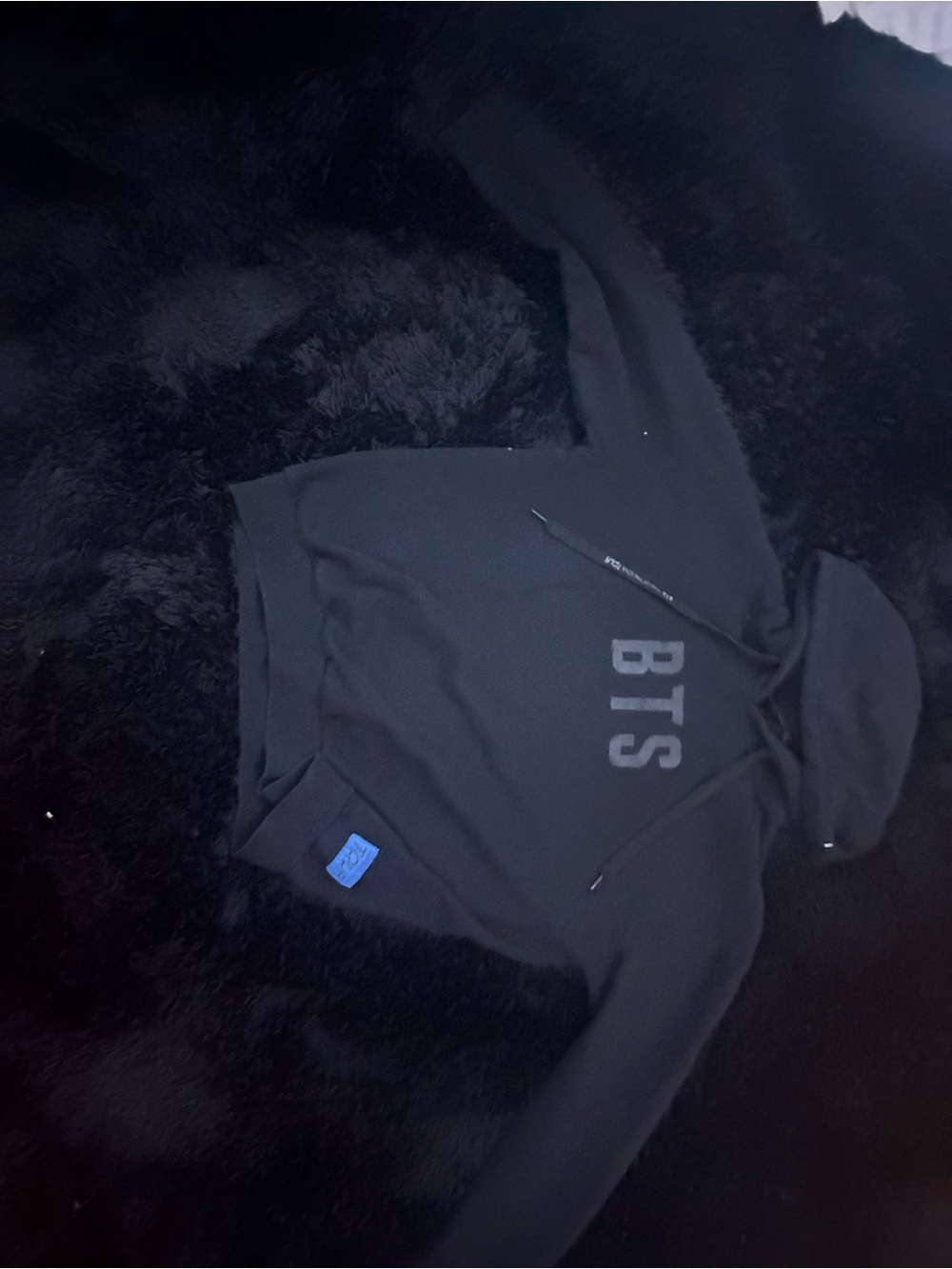 Black BTS Logo Pullover Hoodie
